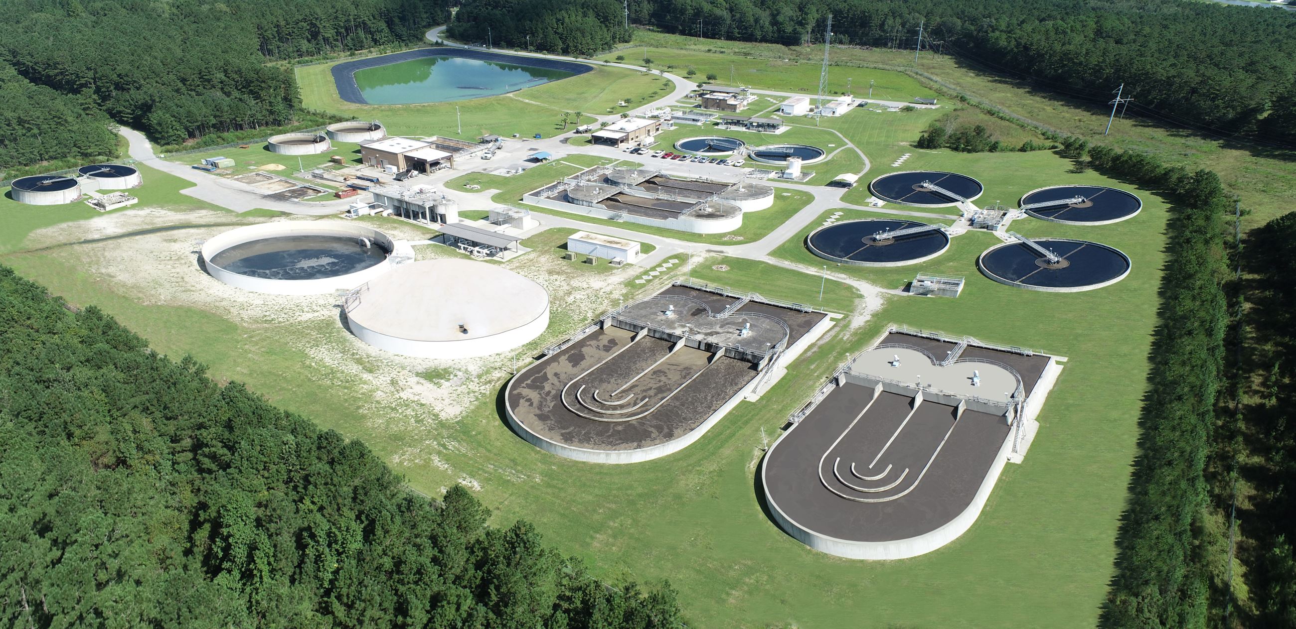Aerial view of Cherry Point Water Reclamation Facility