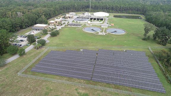 Solar Array at Wastewater Plant